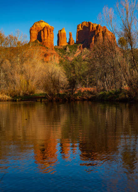 istock Cathedral Rock Reflected in Oak Creek 1312546543