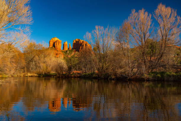 istock Cathedral Rock Reflected in Oak Creek 1312547296