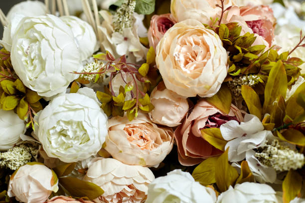 istock Artificial flower background valentine, wedding, romantic, marriage day 1312551661