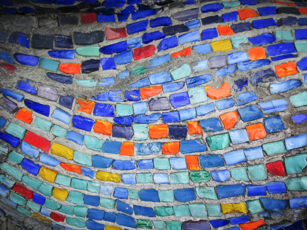 istock blue and orange mosaic background 1312551882