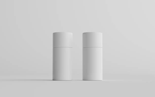 istock 75ml White Plastic Roll-On / Spray Deodorant Bottle Mockup - Two Bottles 1312551930