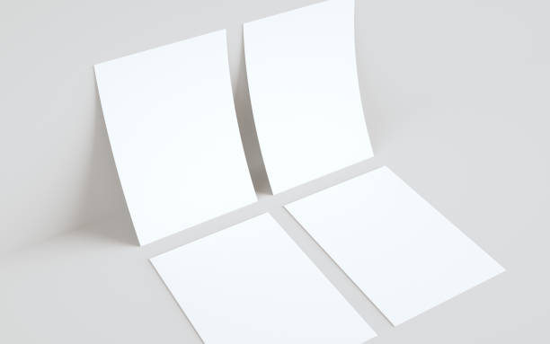 istock A4 Flyer / Letterhead Mock-Up - Two Flyers Against Wall Background 1312551947