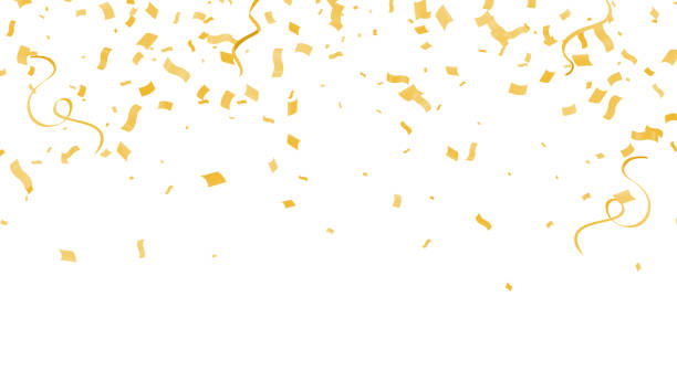 istock colorful balloons, vector illustration. Confetti and flag ribbons, Celebration background template with. 1312553114