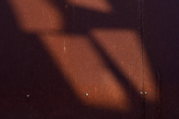 Rusted metal wall detail. Backgrounds.