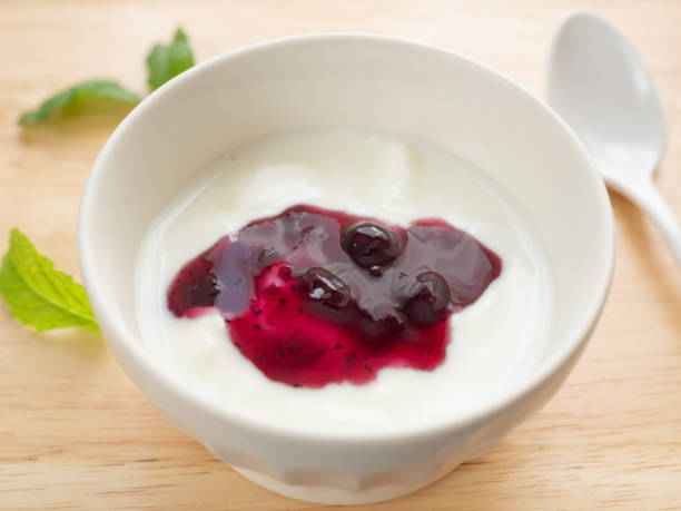 istock Yogurt with Blueberry Sauce 1312556504