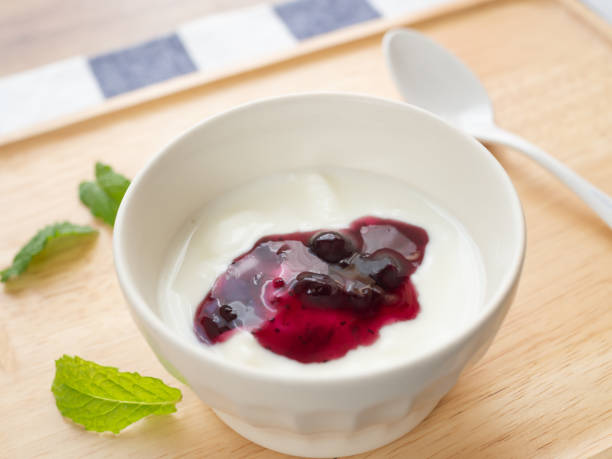 istock Yogurt with Blueberry Sauce 1312556542