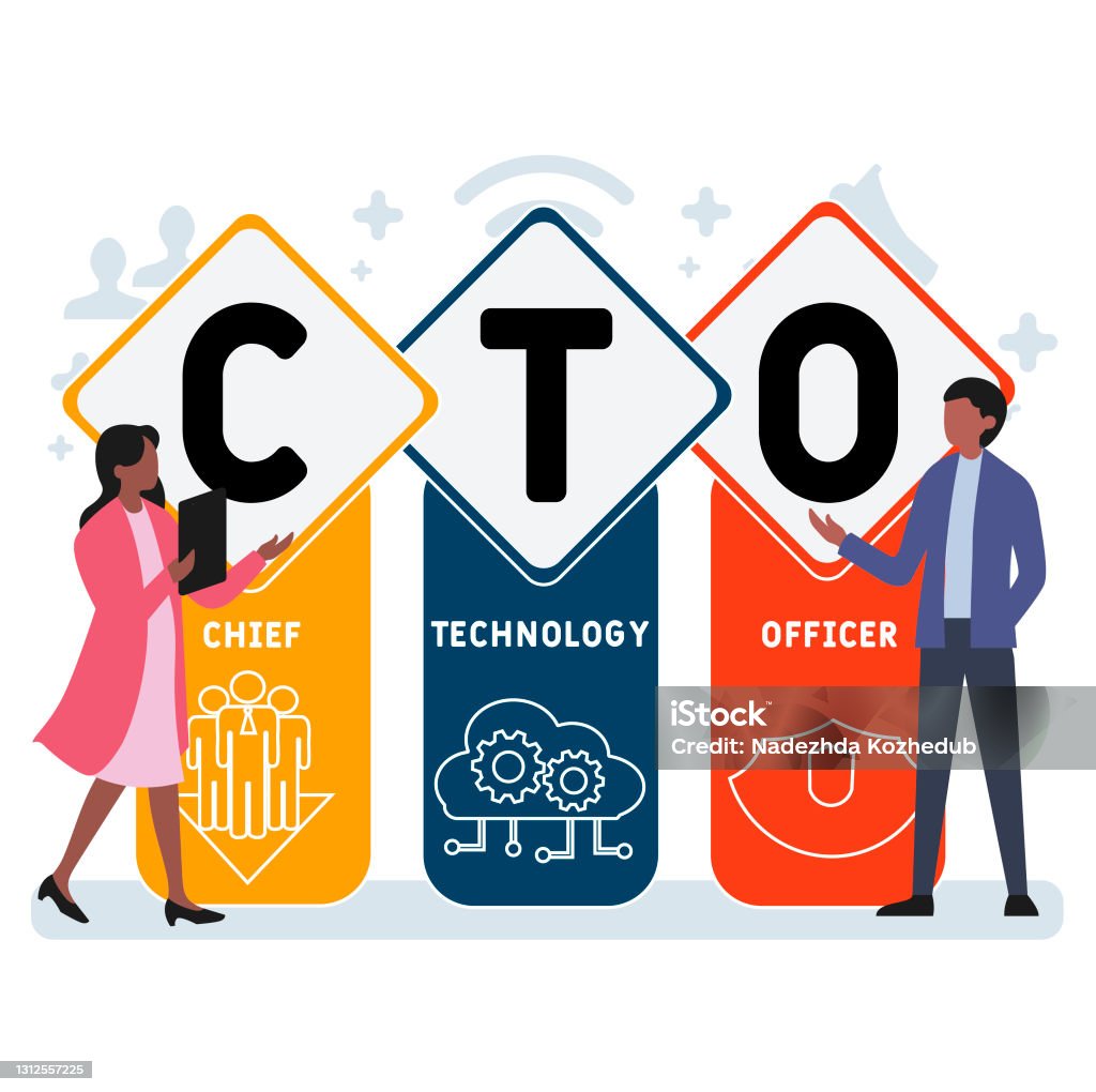 Cto Image Flat Design With People Cto Chief Technology Officer Acronym Business ...