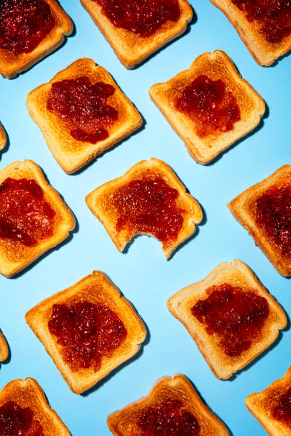 istock Jam on Toast Bite Pop Art Photo 1312559492
