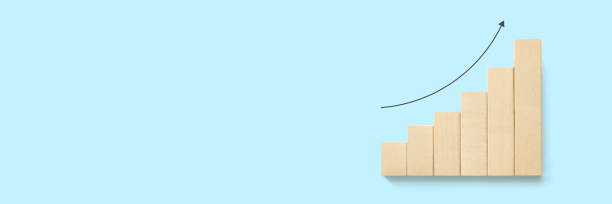 istock Ladder graph career path for business growth success process concept. Wood block increase with arrow up and copy space 1312566301