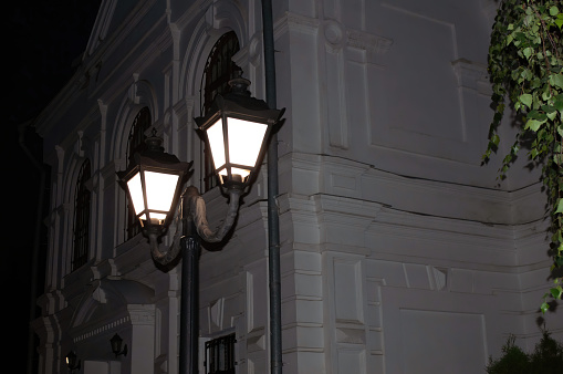 Wrought iron street light