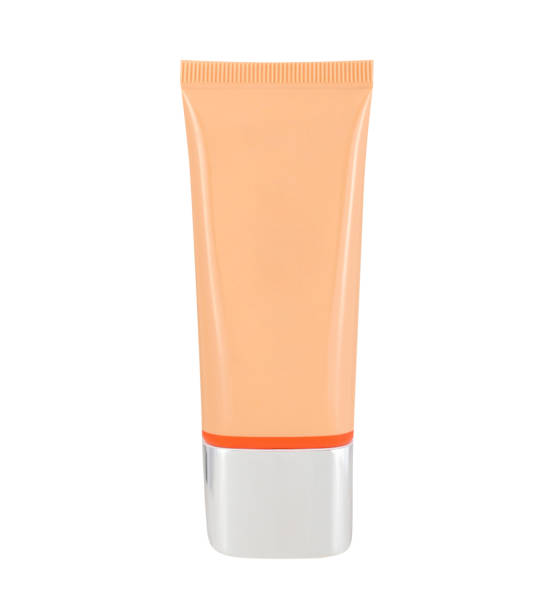 istock Liquid make-up in plastic tube, upside down, isolated on white 1312579753