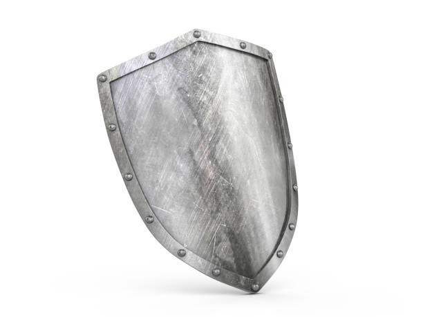 Shield Shield on a white background. 3d illustration. shielding stock pictures, royalty-free photos & images