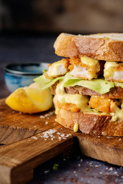 istock Fish Finger Sandwich with Tartar Sauce 1312586125