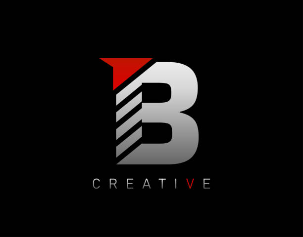 Creative Modern Letter B , Abstract B Letter  Icon. Creative Modern Letter B , Abstract B Letter  Icon. letter b stock illustrations