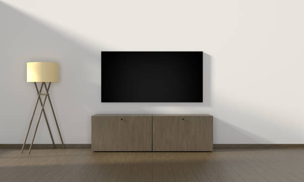 istock LCD TV and lampshade in the room. 1312592364