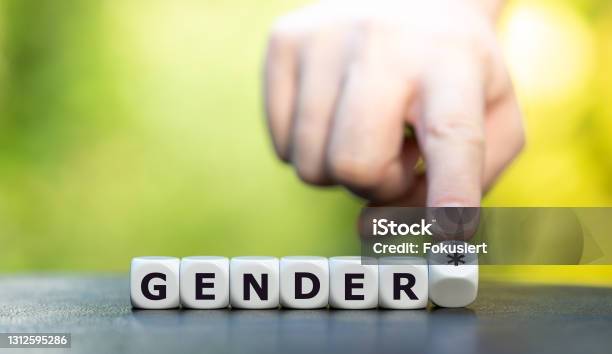 Dice Form The Expression Gender A Symbol For A Gender Equitable Administrative Language In Germany Stock Photo - Download Image Now