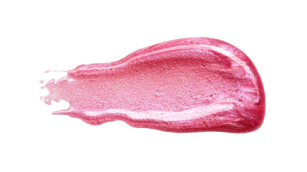 istock Smudged pink lip gloss sample isolated 1312596801