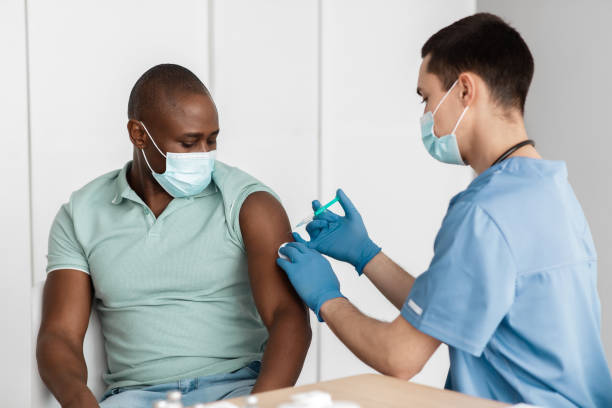 istock Modern medicine, global patient vaccination program and new normal 1312600402