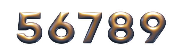 istock 3d bronze alphabet, numbers 56789, 3d illustration 1312606994