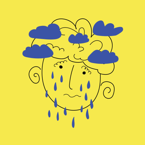 istock Hand-drawn cartoon characters in doodle style on isolated yellow background. 1312609951