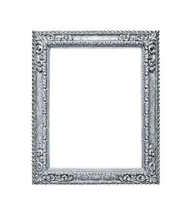 Silver picture Frame isolated on white