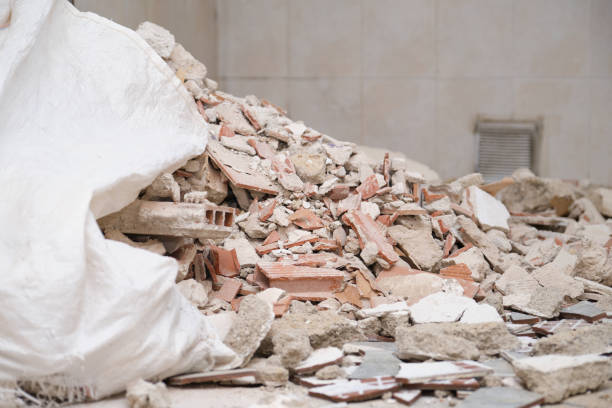 istock House debris at a construction site. Concrete and brick debris. 1312616556