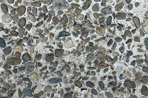 Pebbles Embedded into Concrete for Paving Stone. Canon 5DMkii Lens EF24-70mm f/2.8L USM ISO 200