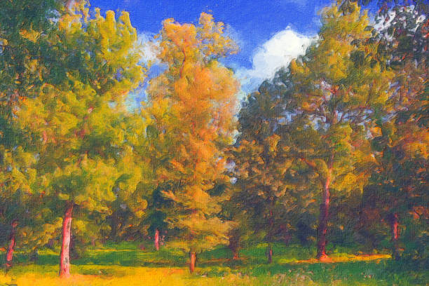 istock Oil landscape painting 1312617725
