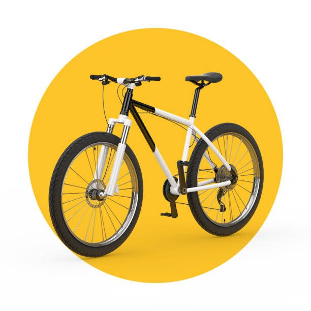 istock Black and White Mountain Bike. 3d Rendering 1312618741