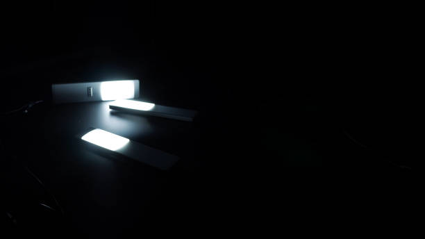 istock Different variations of white lanterns in the dark 1312619750