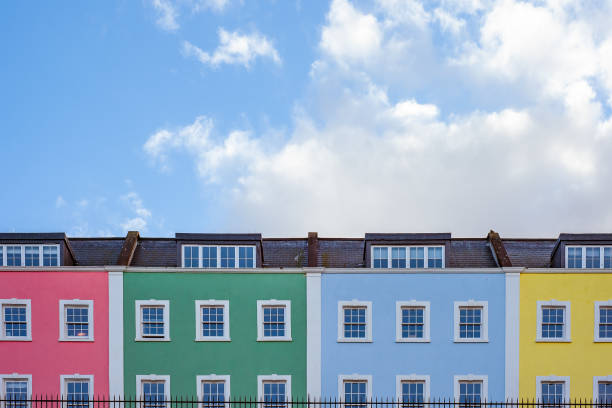 Colourful georgian houses