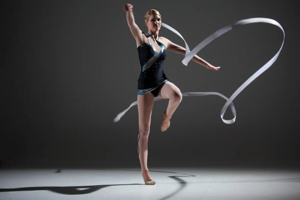 istock Rhytmic gymnastics with ribbon 1312630042