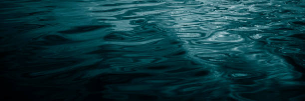 istock Abstract dark blue green background. Reflection of sunlight on a wavy water surface. 1312631426