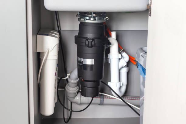 istock Garbage Disposal under the modern sink, waste chopper concept 1312633922