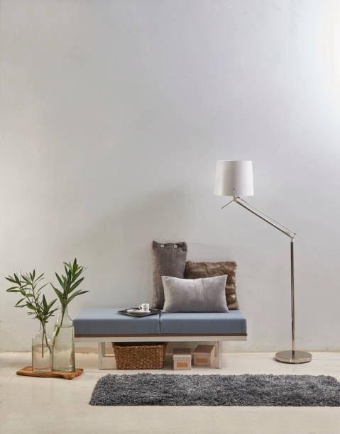 istock modern home interior office working room in concept and flat white wall sofa plant 1312638505