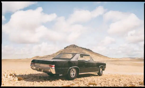 Photo of Model car In The Desert
