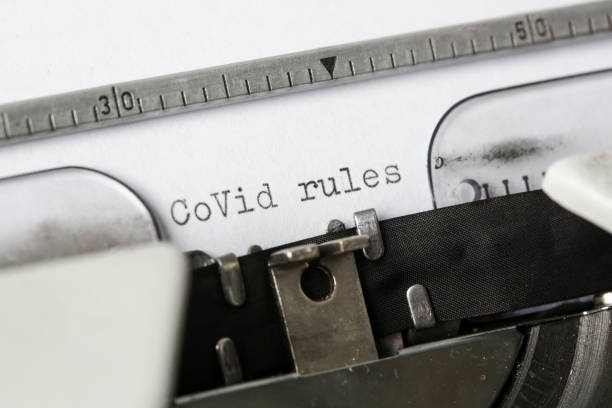 istock COVID Rules text on blank paper typed on a retro typewriter 1312646555