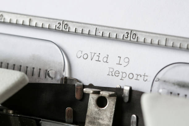 istock Covid update text on blank paper typed on a vintage typewriter 1312649003
