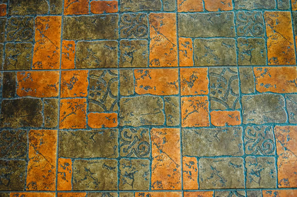 istock Interior or exterior bathroom or kitchen square ceramic tiles. 1312652106
