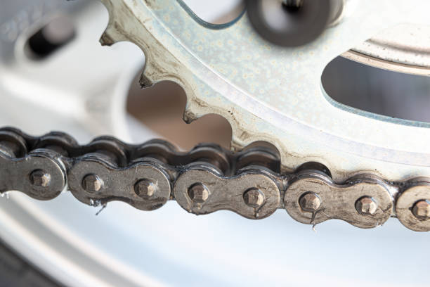 istock Transmission chain of a motorcycle 1312655611