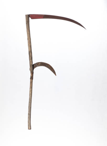 istock halloween scythe isolated on white background 1312657619