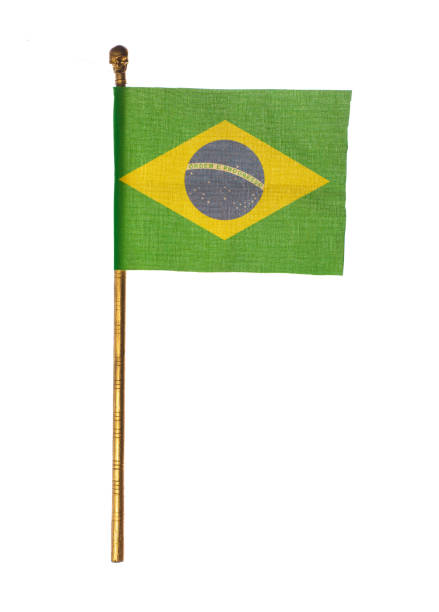 istock Brazil flag isolated on white background 1312657693