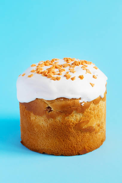 istock Easter Cake - Russian and Ukrainian Traditional Kulich. Paska Easter Bread. Happy easter. Kulich cake symbol of Traditional Russian Orthodox Easter 1312658900