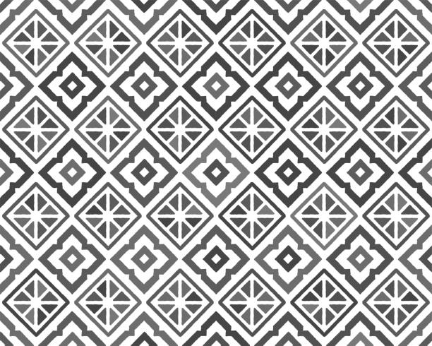 클래식 한 매끄러운 패턴 일러스트 - tile tiled floor bathroom backgrounds stock illustrations