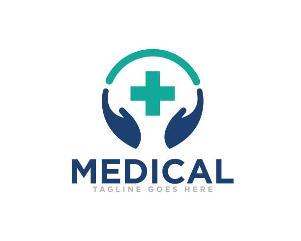 ilustraciones, imágenes clip art, dibujos animados e iconos de stock de vector de diseño de logotipos médicos - medical logos