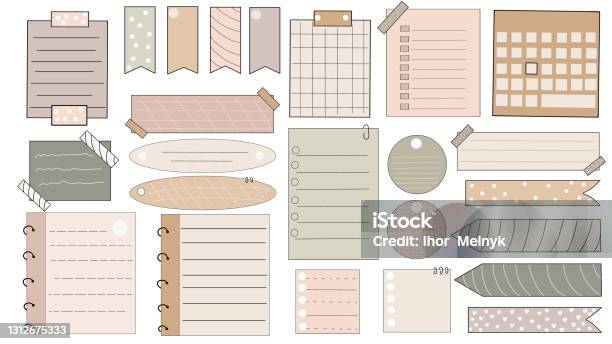 Notepad Reminder Vector Reminder Notepapers Vector Stock Illustration - Download Image Now ...