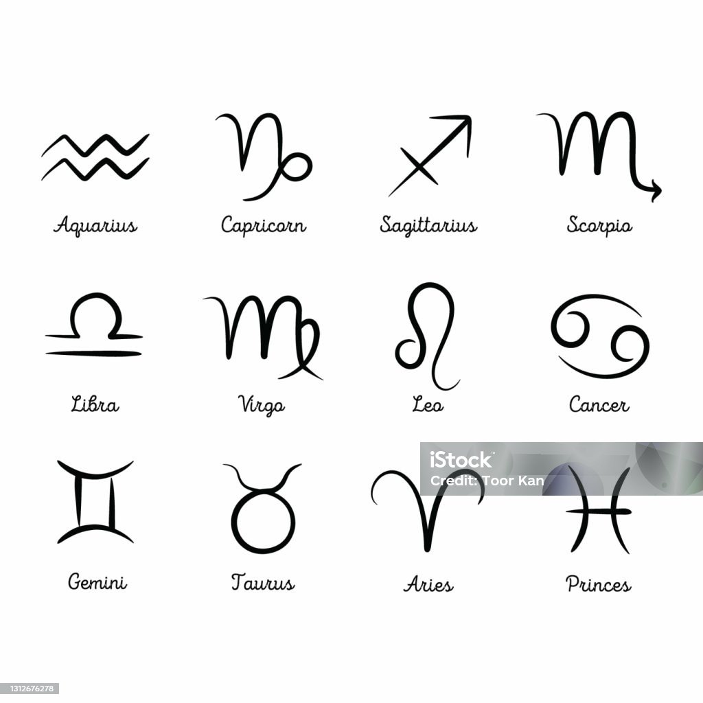 Minimalist Zodiac Signs Set Horoscope Constellation Vector Illustration  Drawing Star Signs For Astrology Horoscope Zodiac Set Hand Drawing  Horoscopes Set Stock Illustration - Download Image Now - iStock