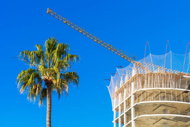 istock Construction site with blue sky background in Benidorm, Alicante, Spain 1312677242