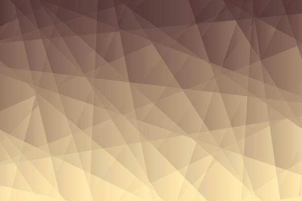 Abstract geometric background - Polygonal mosaic with Brown gradient Modern and trendy abstract geometric background. Beautiful polygonal mosaic with a color gradient. This illustration can be used for your design, with space for your text (colors used: Yellow, Orange, Beige, Brown). Vector Illustration (EPS10, well layered and grouped), wide format (3:2). Easy to edit, manipulate, resize or colorize. beige background illustrations stock illustrations