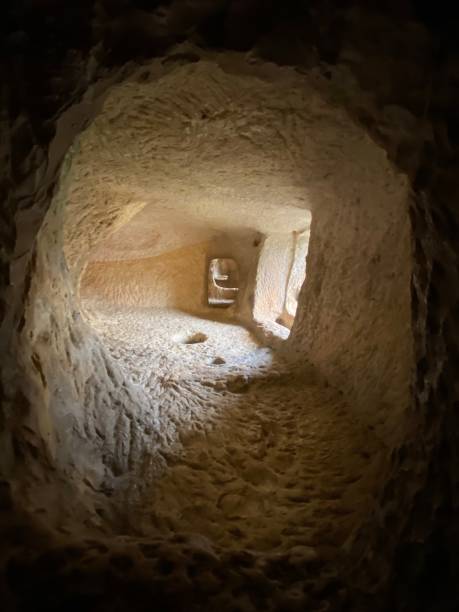 istock Ancient stone caves “ Covetes dels Moros” or “Cuevas de los Moros” 1312679064